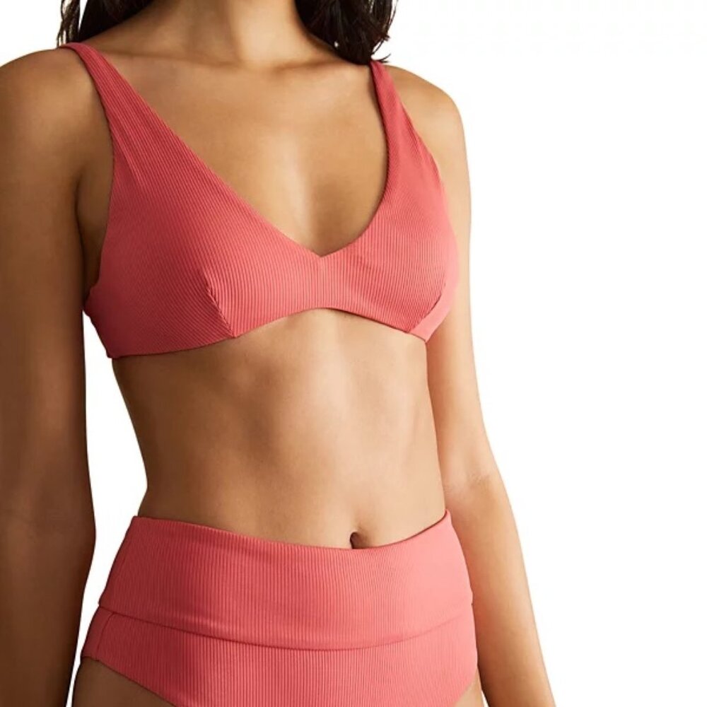 Onia Jerry Bikini Top – Spiced Coral – Small – NWT